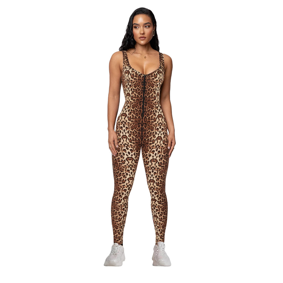 U Neck Print Jumpsuit Fashion Women's Nightclub Wear 6