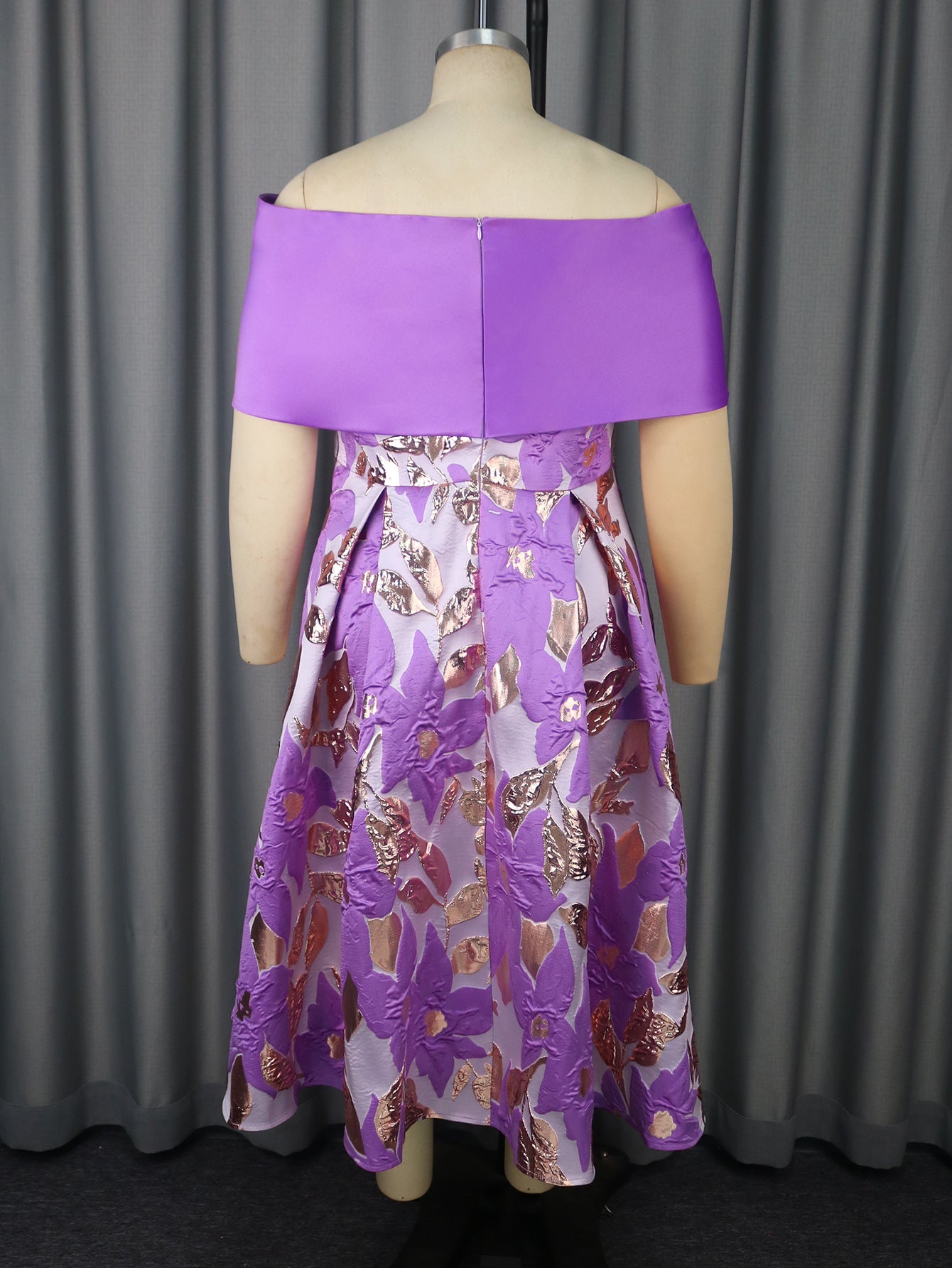 Women Sexy Off Shoulder Jacquard Elegant Formal Party Dresses 8