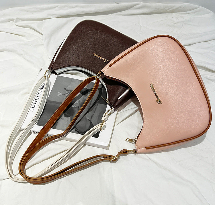 Contrast Color Underarm Bag Ladies Handbag Crossbody Bag Women's Shoulder Bag 14