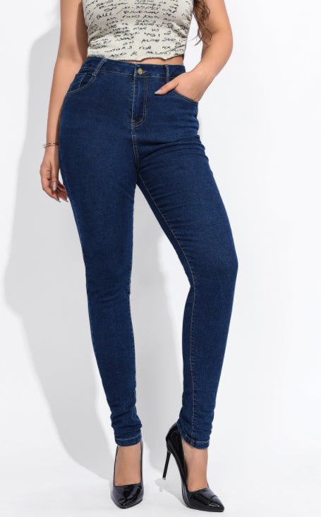 Women Fall Jeans Stretch Denim Pants 3