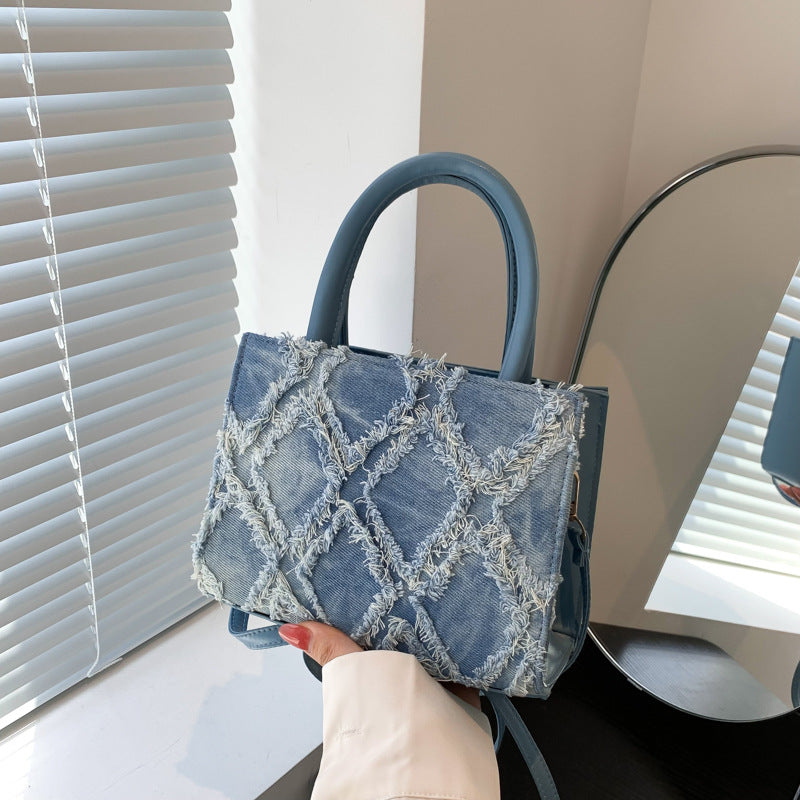 Women Summer Diamond Handbag Single Shoulder Crossbody Small Square Bag 4