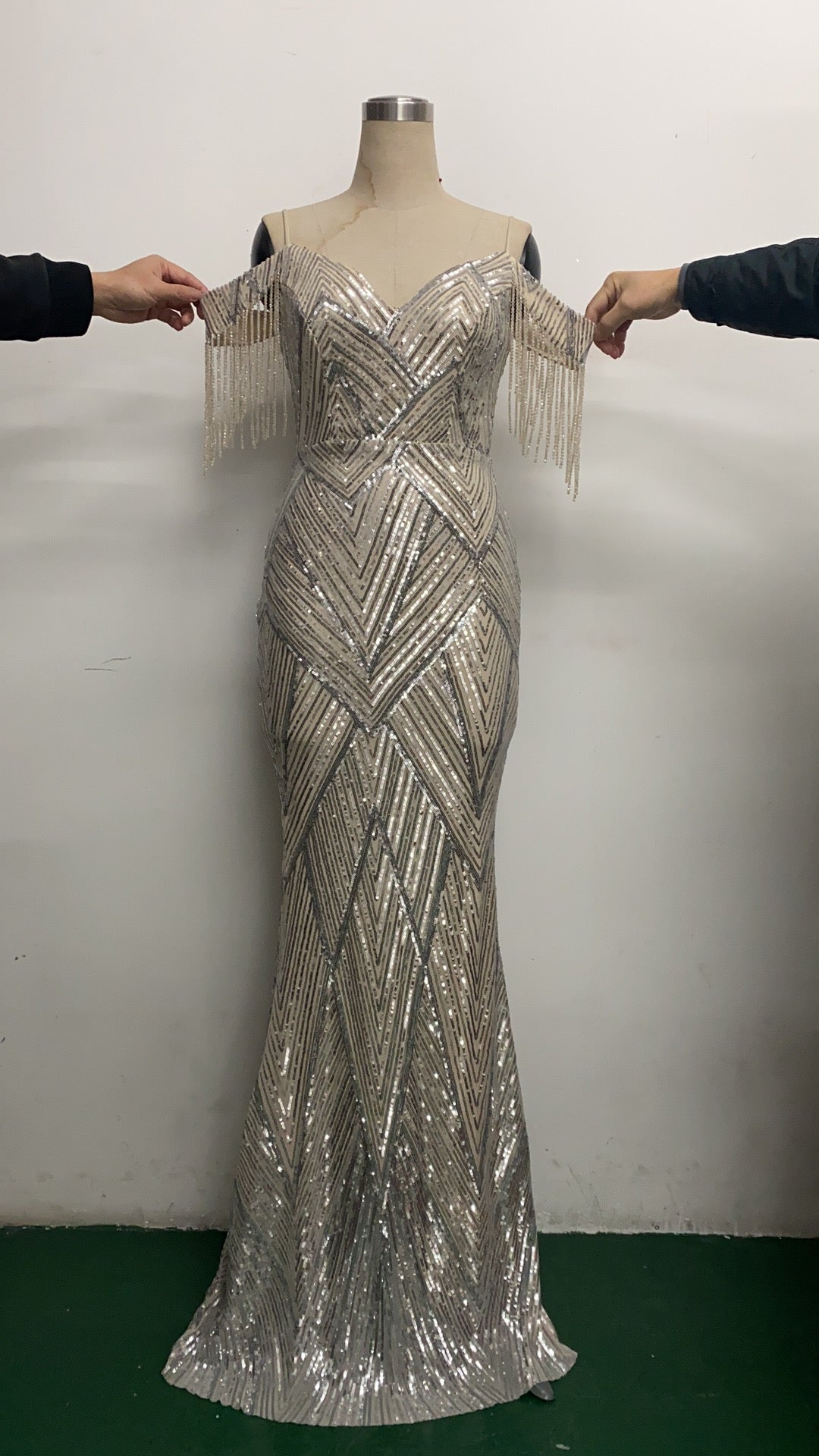 Sequin Fishtail Long Formal Dress Evening Gown 21