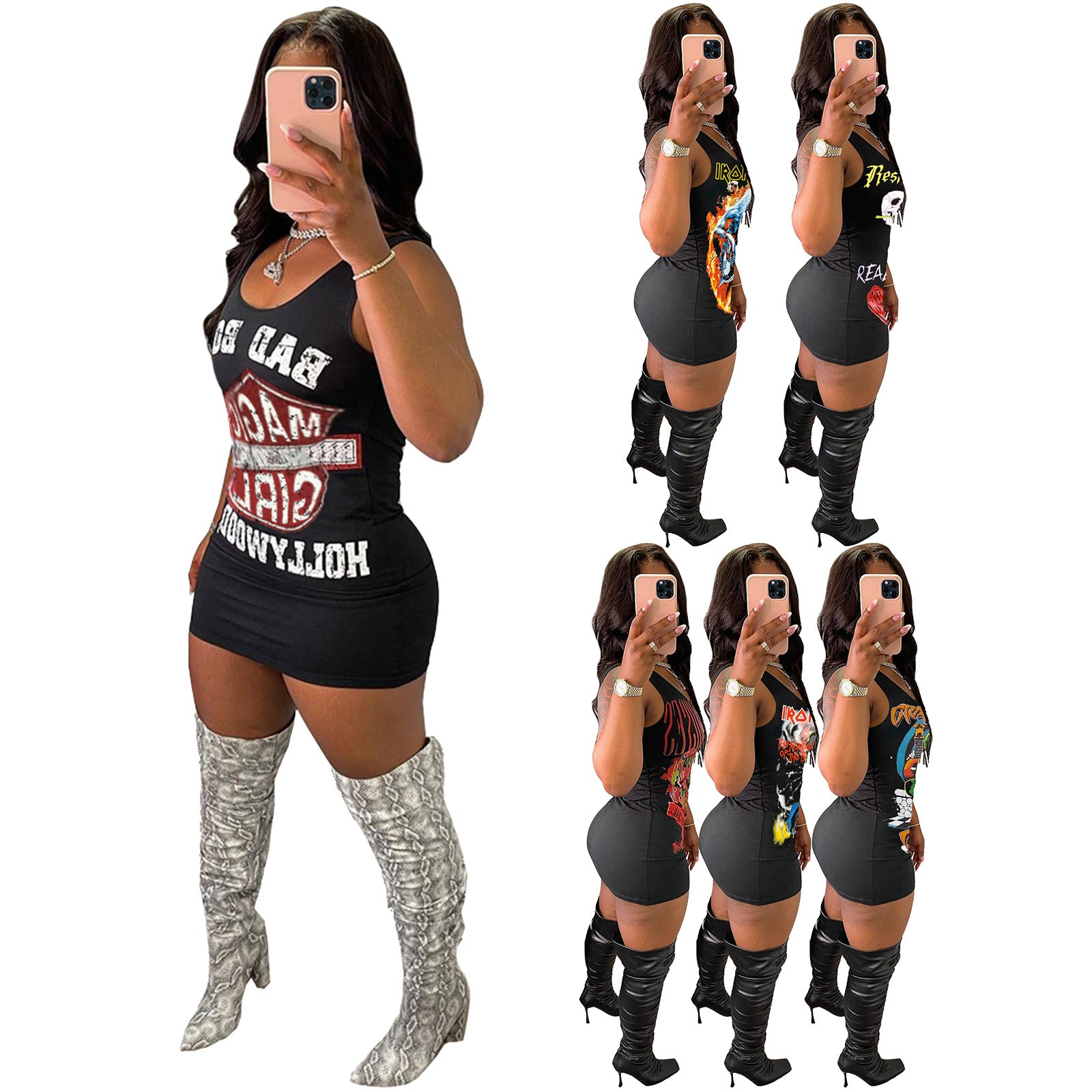 Women's Fashion Casual Sexy Summer Tank Dress 11