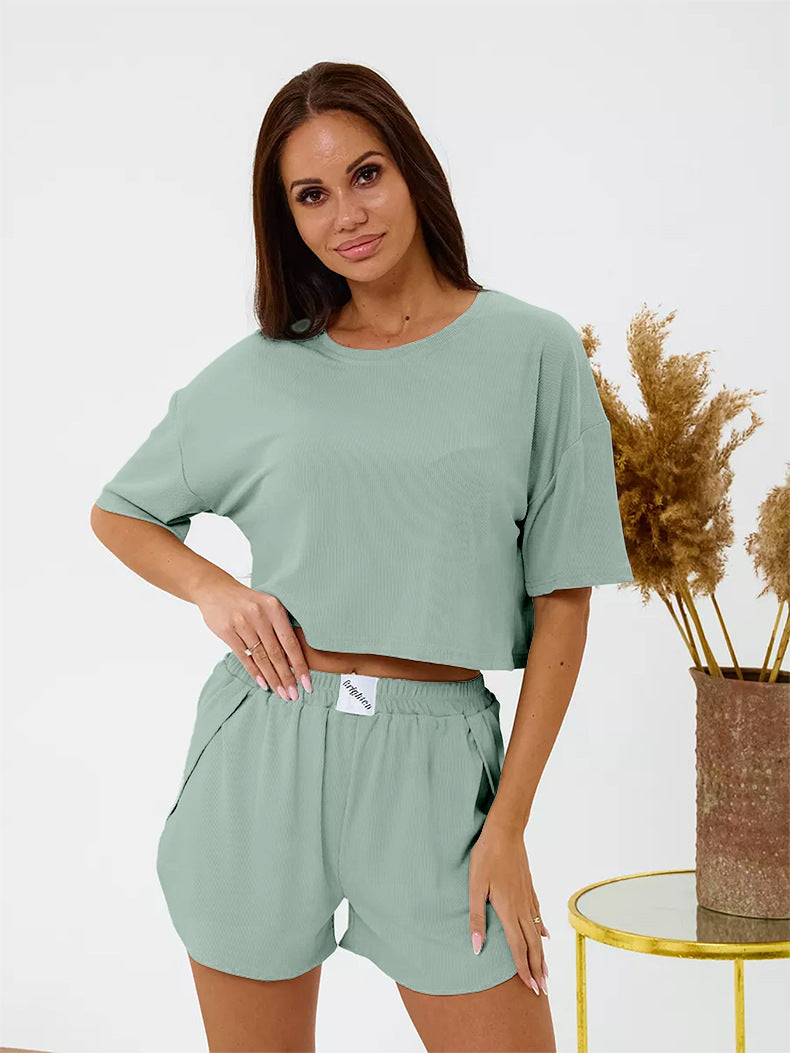 Summer Casual Women's Pajamas Comfortable Sexy Shorts Loungewear Set Outdoor Wear 4