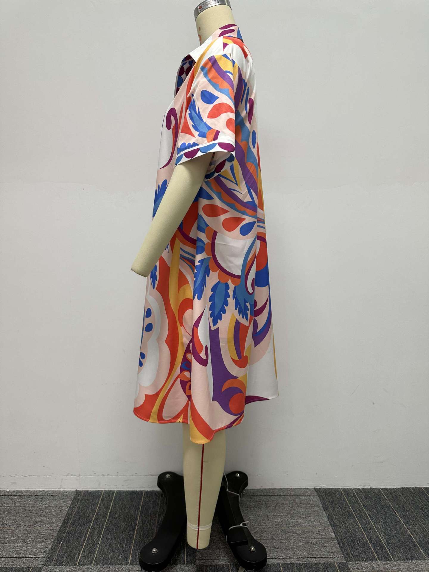 Women Casual Print Long Shirt and Shorts Two-Piece Set 12