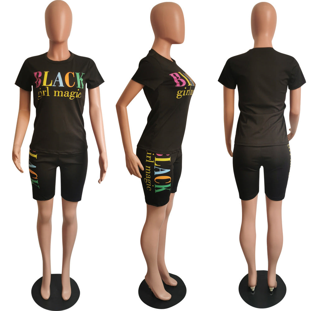 Summer fashionable solid color two-piece fashion casual shorts set 29