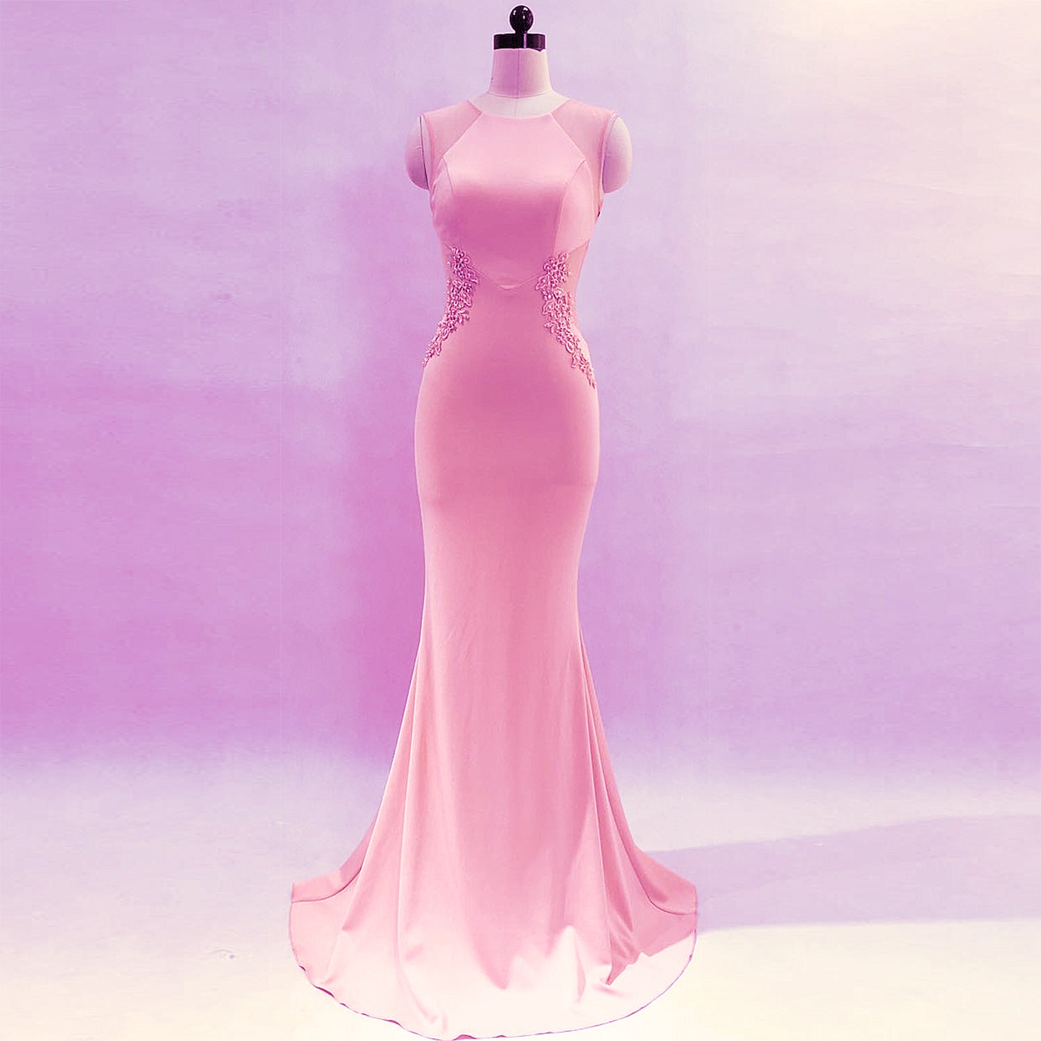 Women Formal Party Slim Elegant Sleeveless Mermaid Evening Dress 13