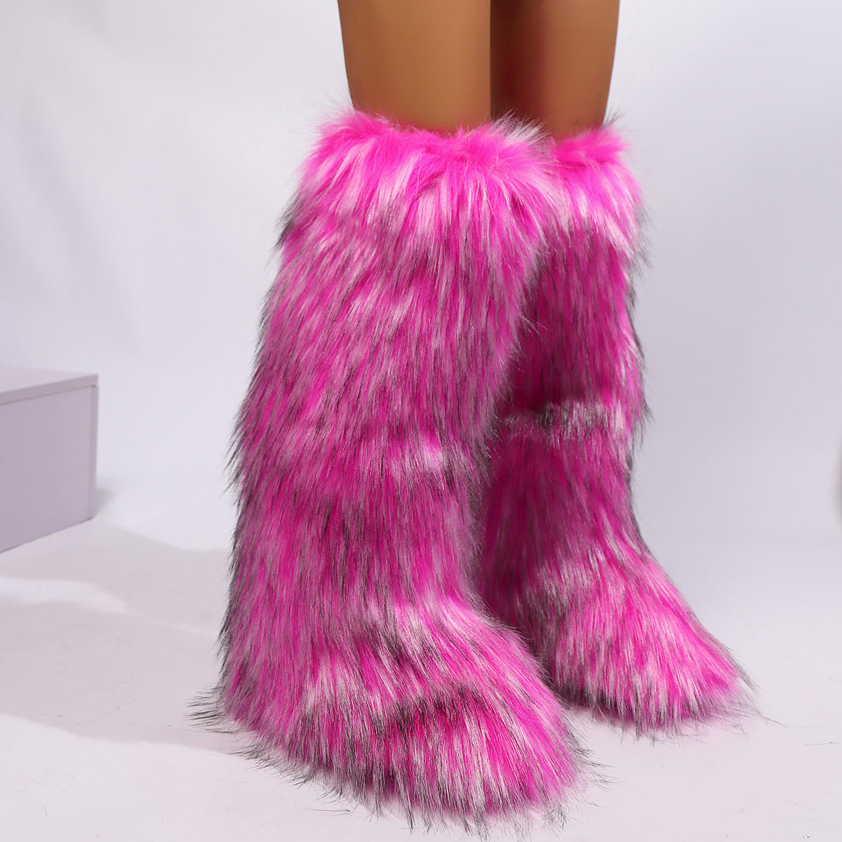 Women High-top Trendy Fur Warm Boots Snow Boots 8