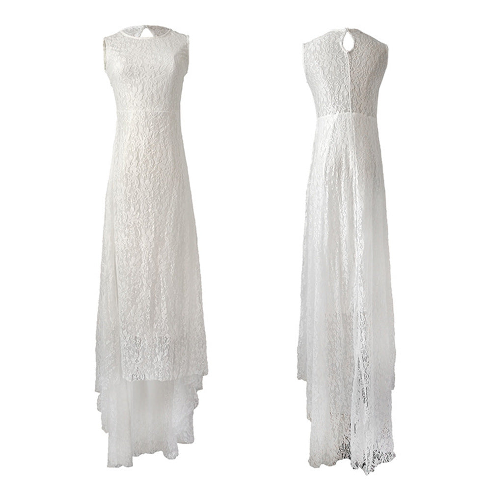 Women Summer Sleeveless Asymmetric Tuxedo Dress 10