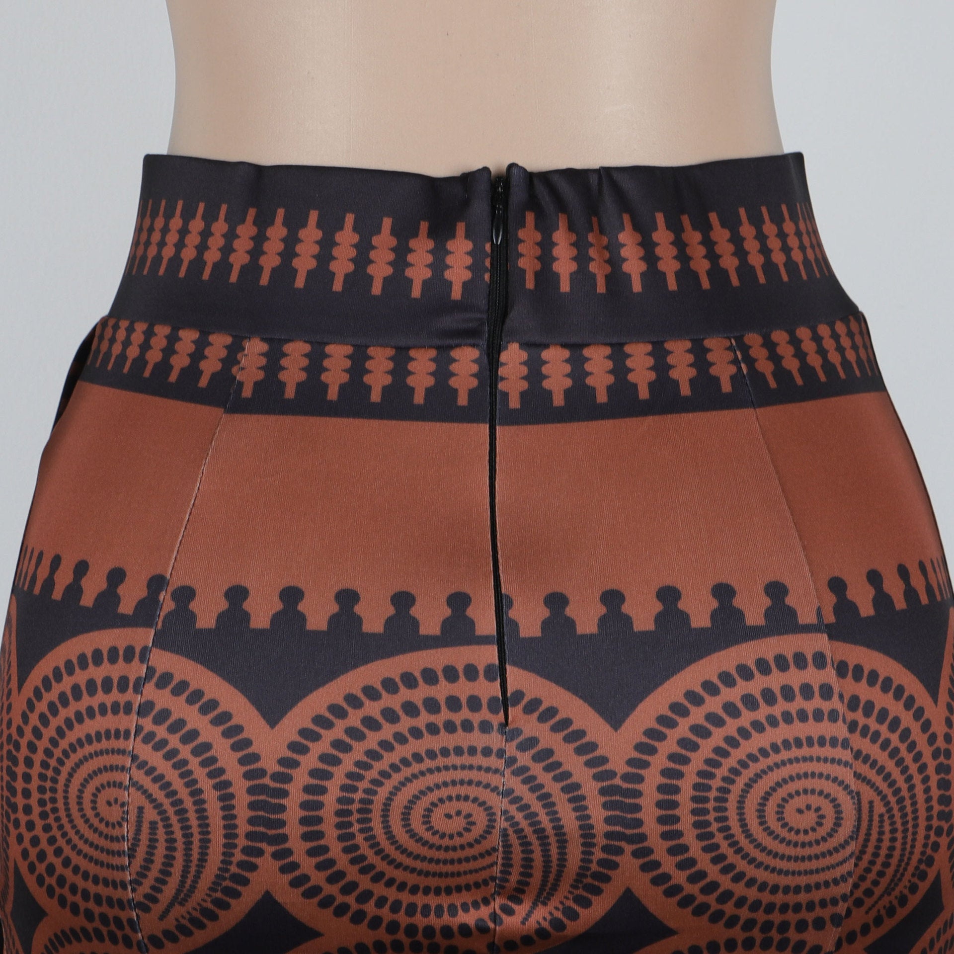 Women Printed Elastic Slit Bodycon Dress 11