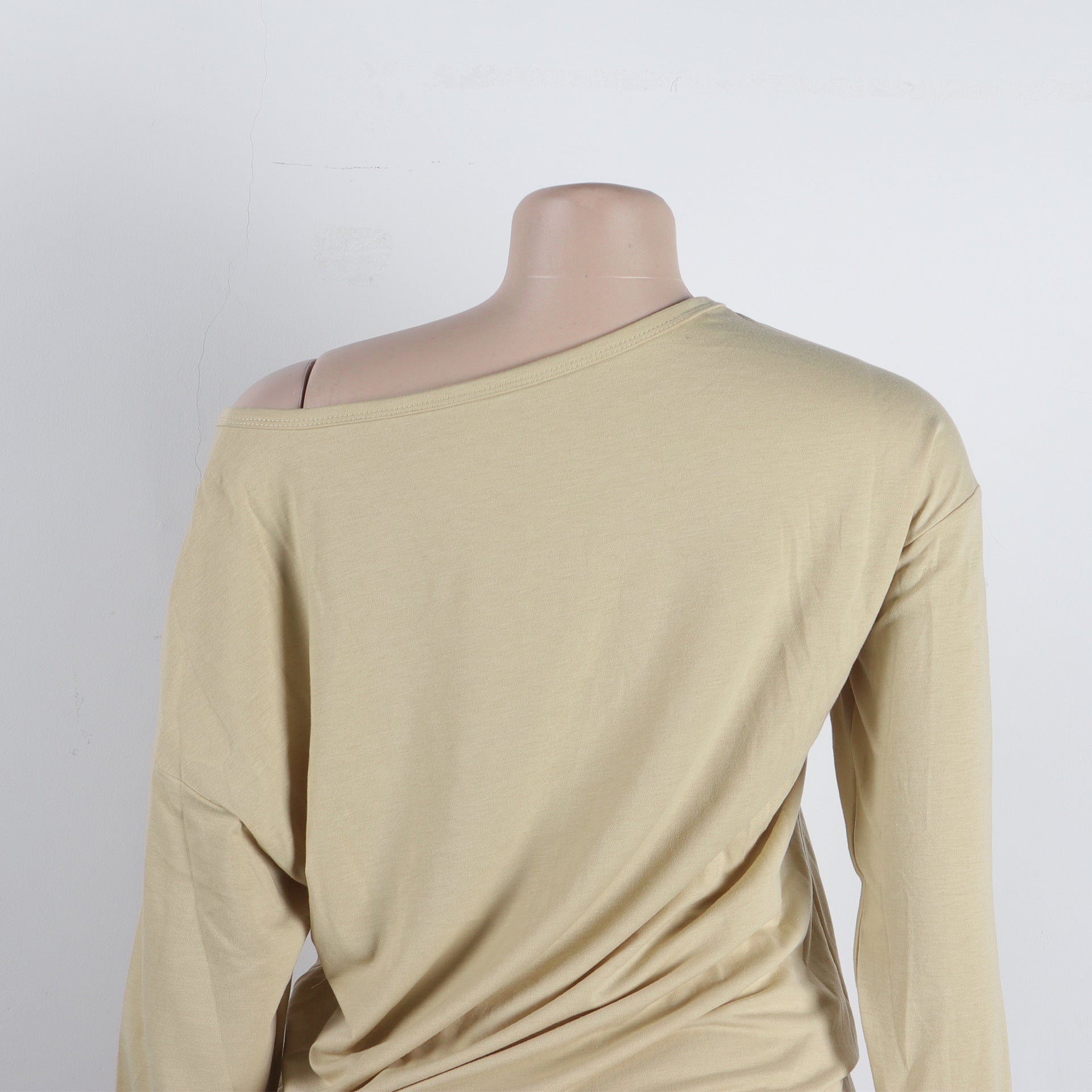 Women Solid Casual Slash Shoulder Top and Pant Two-piece Set 31