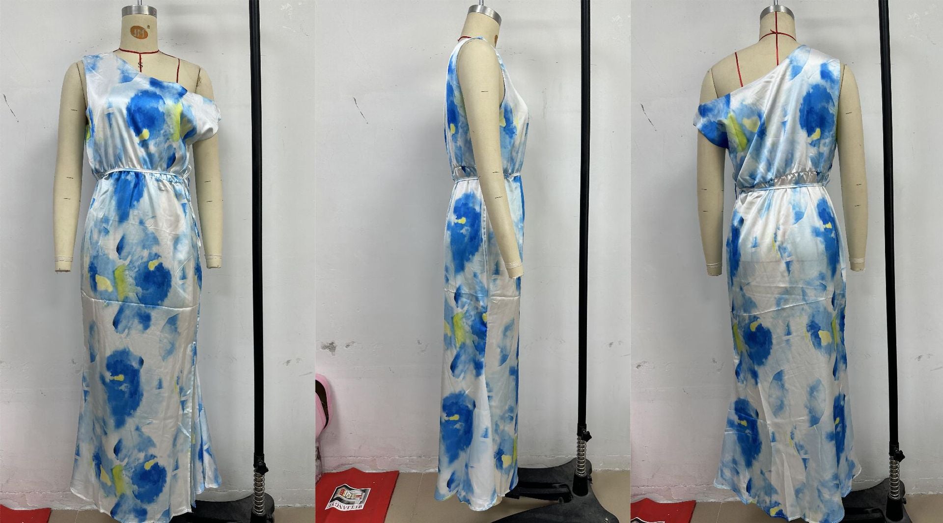 Women Summer Slit Sleeveless Print Dress 12