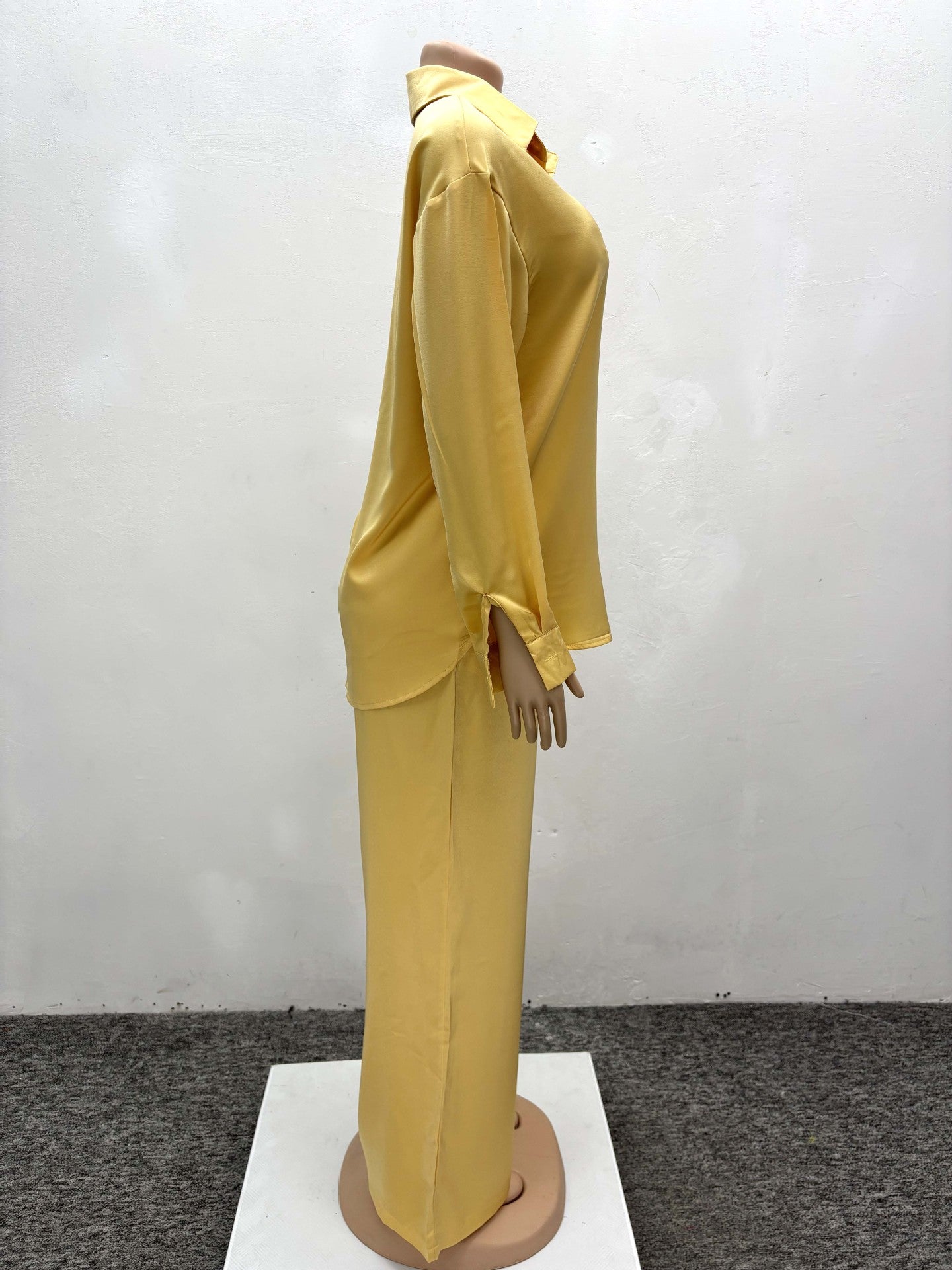 Plus Size Women African Casual Long Sleeve Shirt Pants Two-piece Set 6