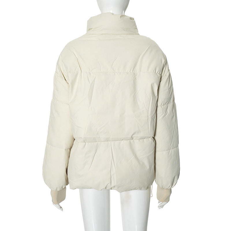 Women long-sleeved high collar zipper warm winter Padding Jacket 12