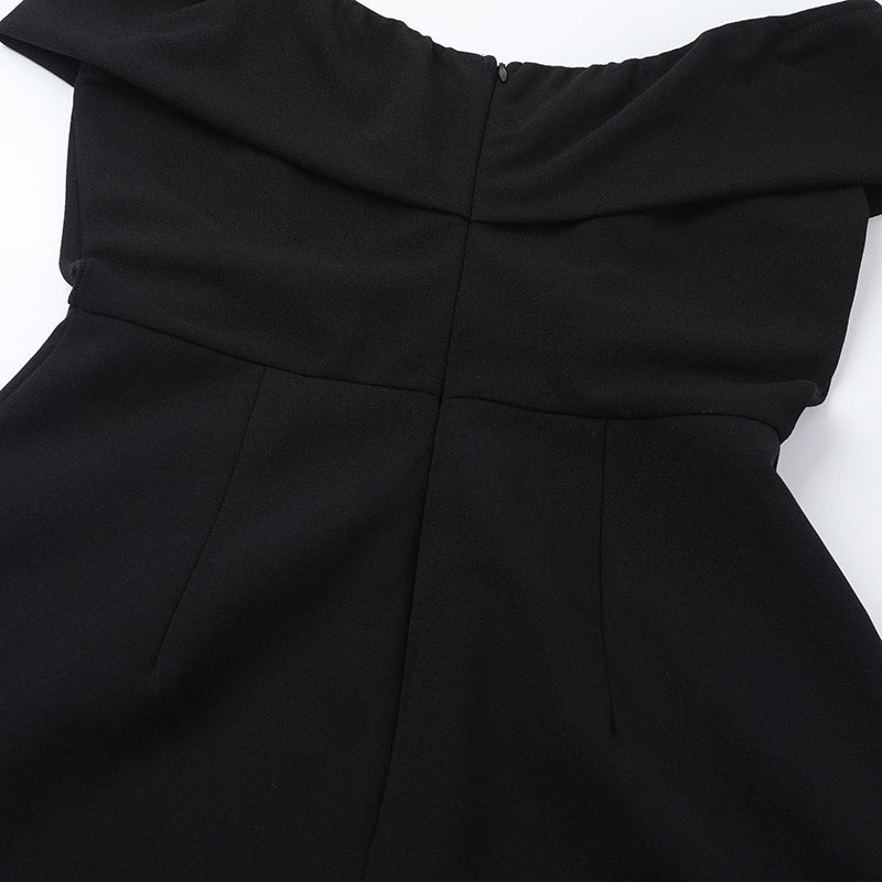 Summer Off Shoulder Slim Waist Chic Short Dress 16