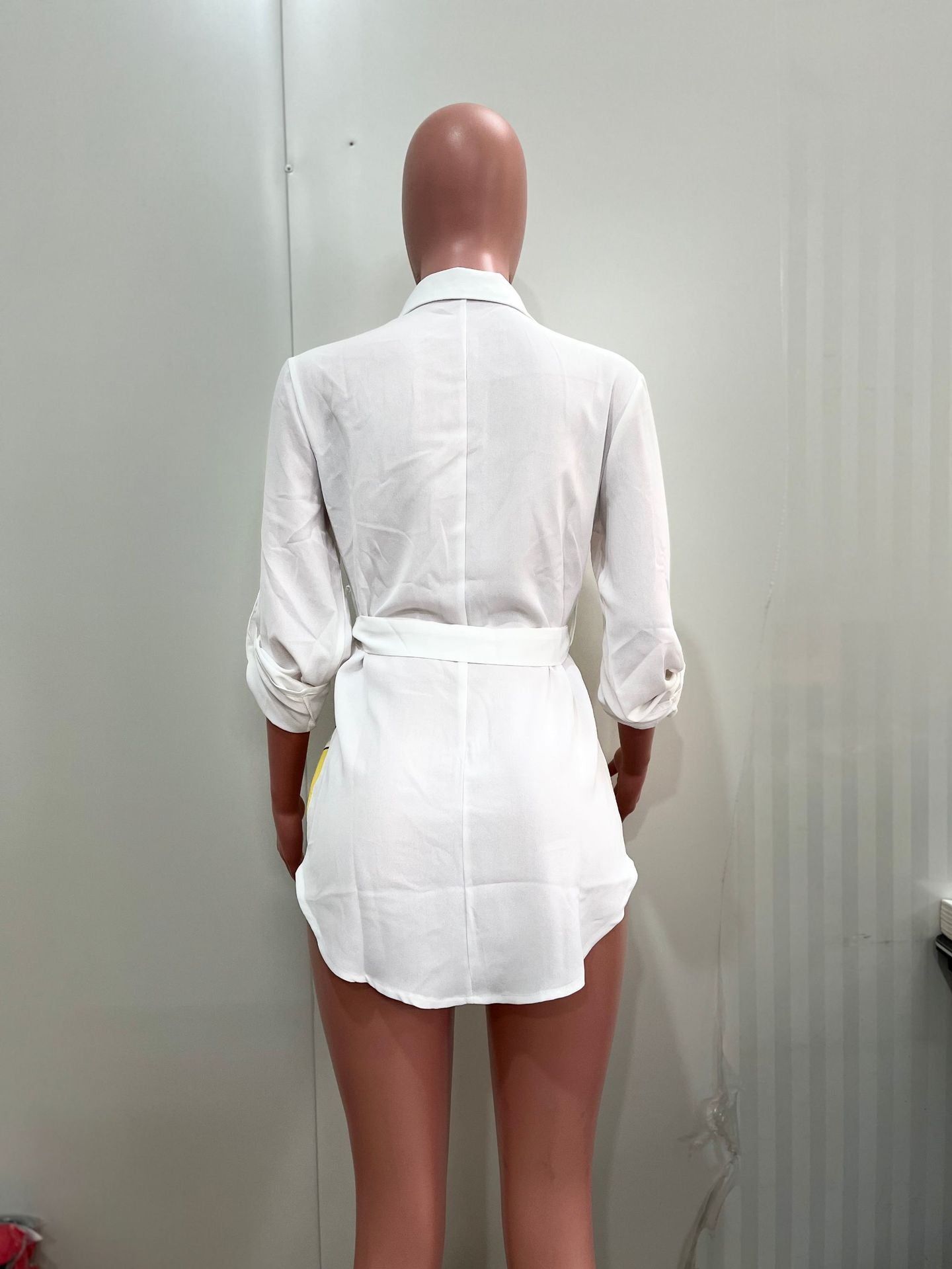 Women cartoon printed shirt (including belt) 9