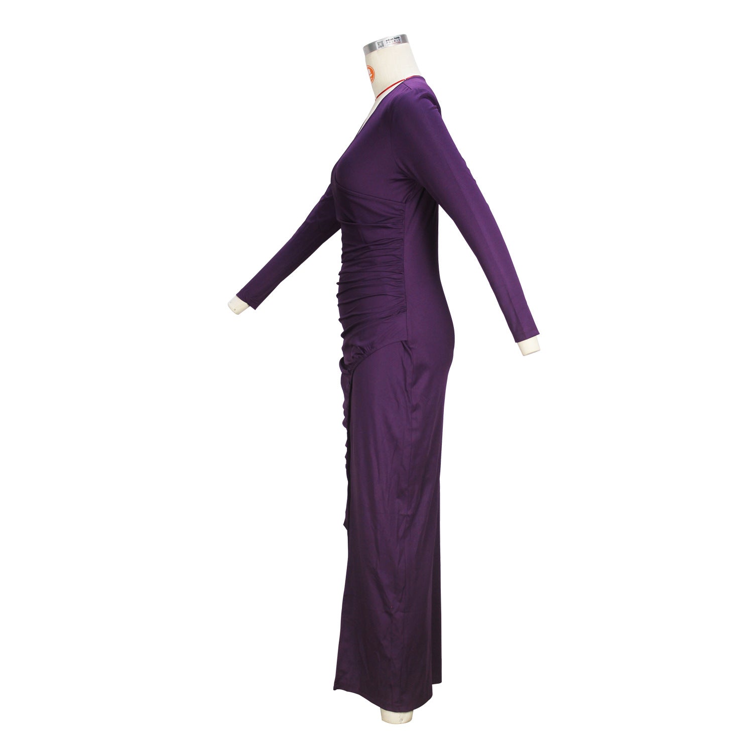 Spring Autumn Women's Fashion Trend V-Neck Elegant Casual Slim Dress 5