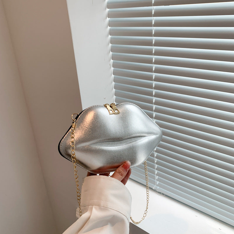 Women Lips Crossbody Chain Shoulder Bag 3