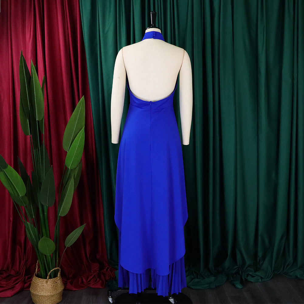 Women Sleeveless Irregular Top and Wide-leg Pants Two-Piece Set 30