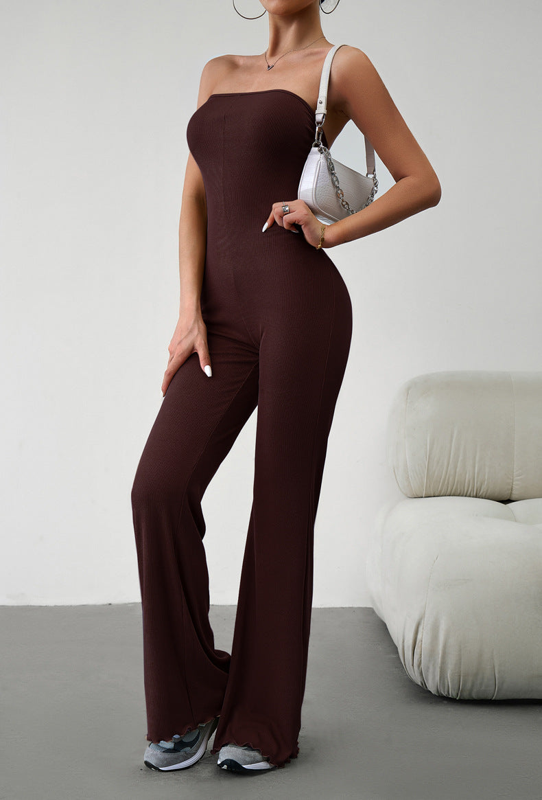 Women Sexy Strapless Jumpsuit 5