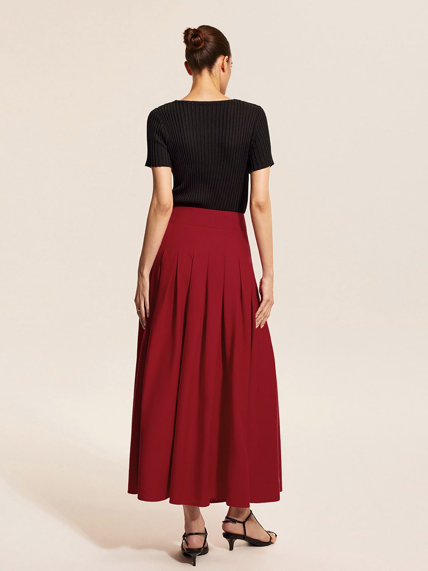 Women summer sleeveless Tank Top and slit Skirt two-piece set 4