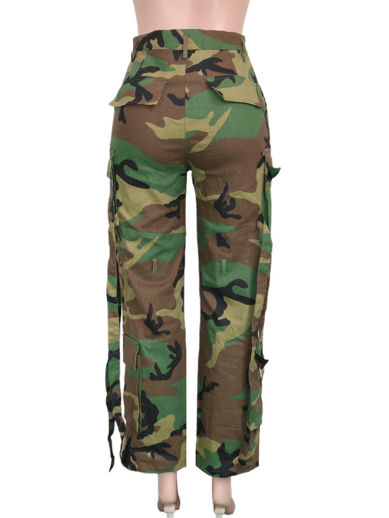 Women Casual Camouflage Print Street Style Cargo Pants 8