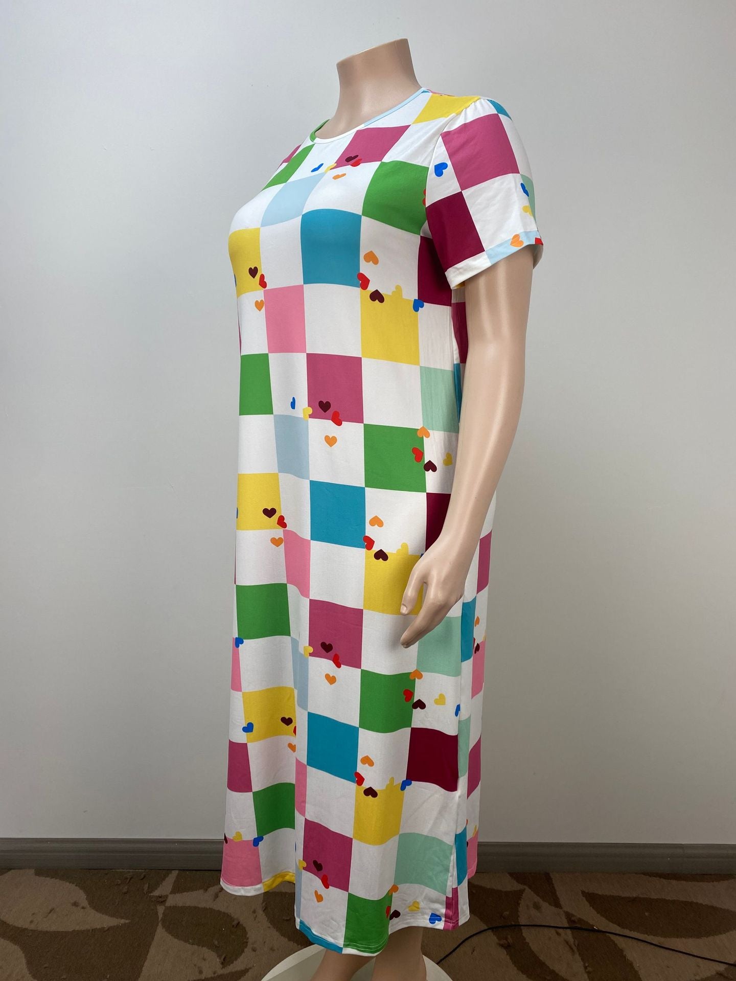 Plus Size Women Loose Casual Print Dress 8