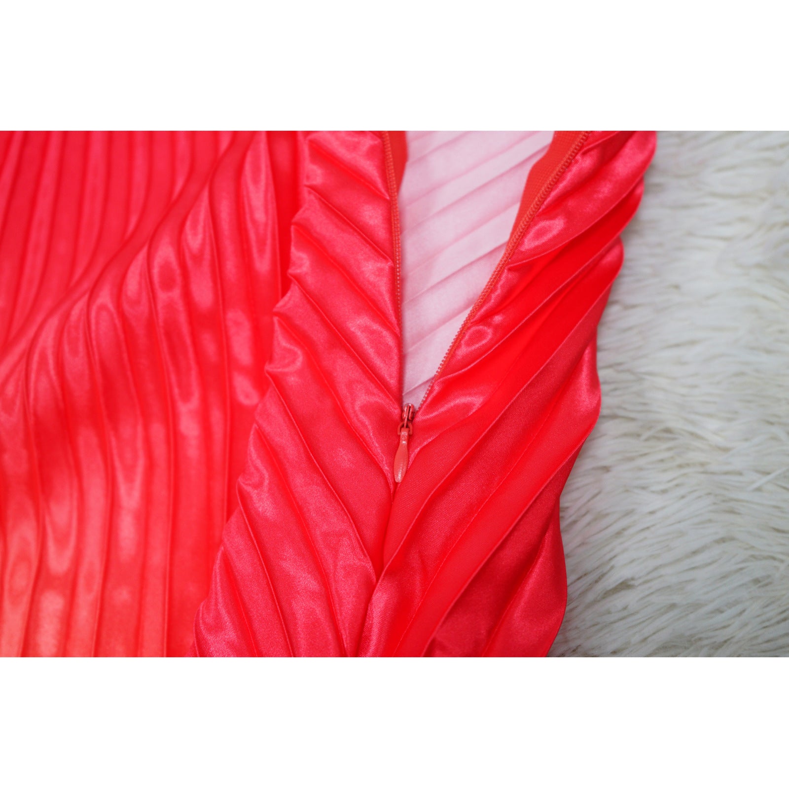 Women Printed Slash Shoulder Pleated Dress 18