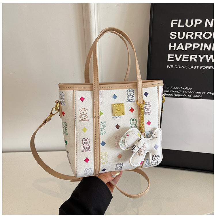 Women Popular Handbags Single Shoulder Bag Printed Bucket Bag Crossbody Bag 25