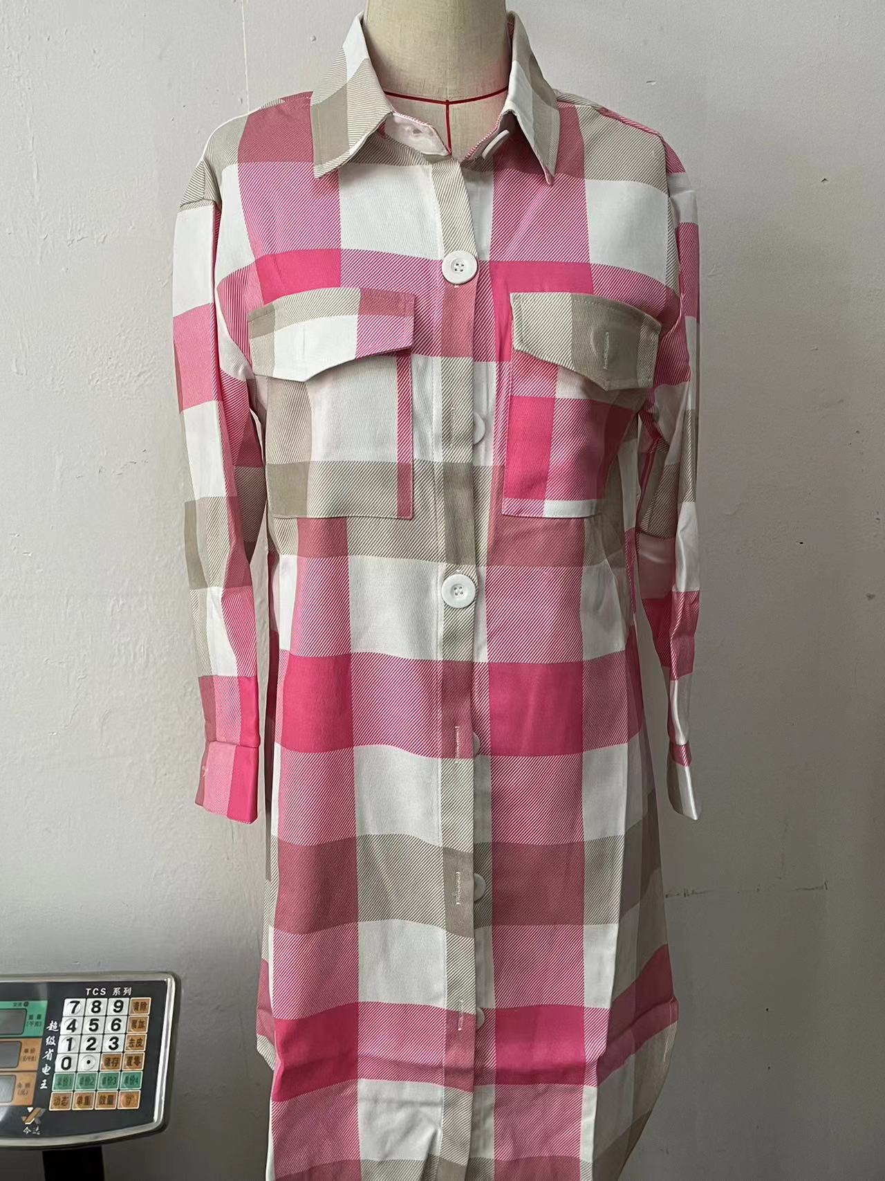 Autumn And Winter Multi-Color Plaid Long Fashionable Shirt Woolen Jacket 22