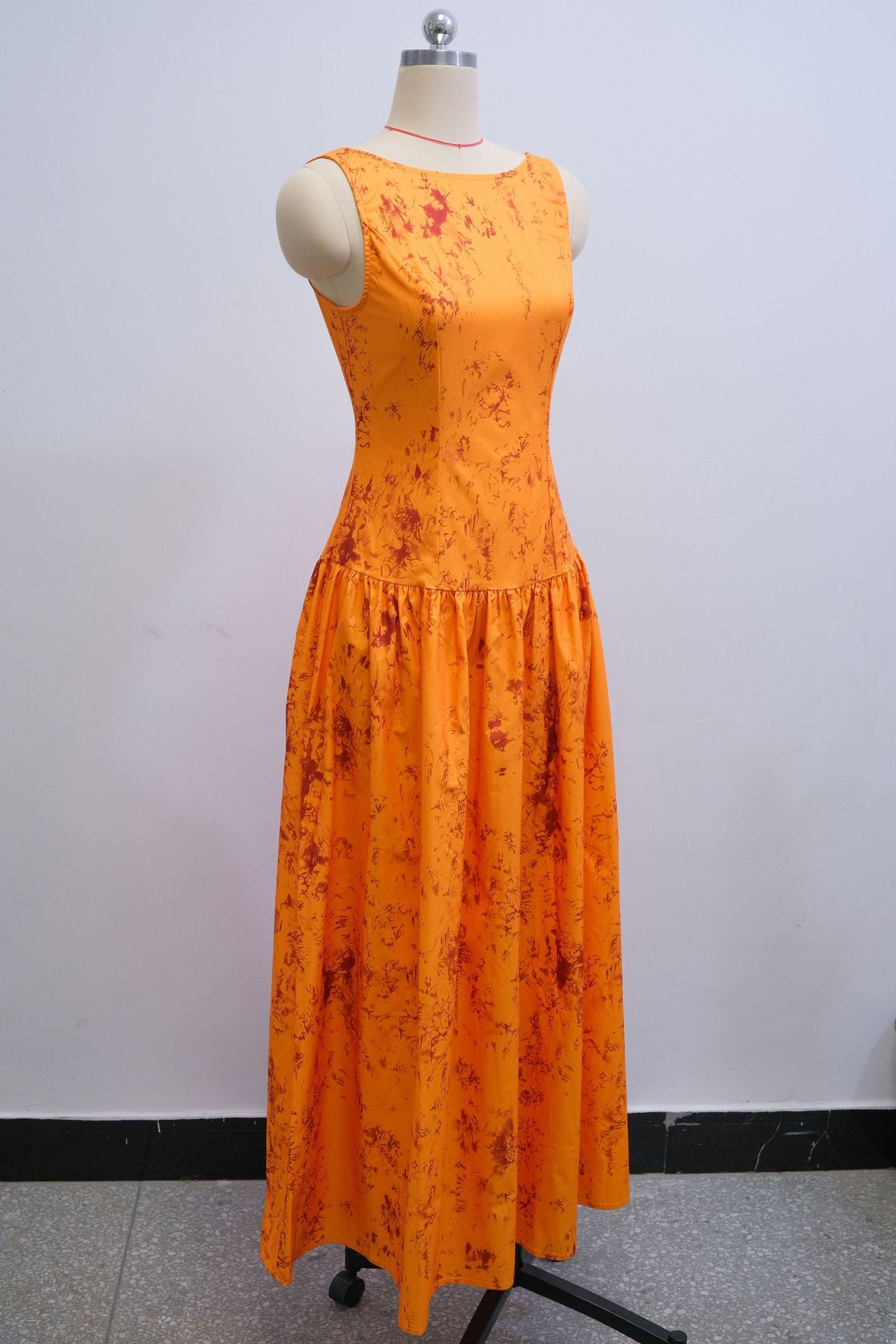 Women Summer Print Sleeveless Maxi Dress 6