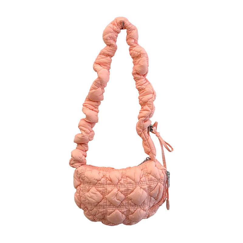 Women Pleated Cloud Casual One Shoulder Crossbody Dumpling Bag 4