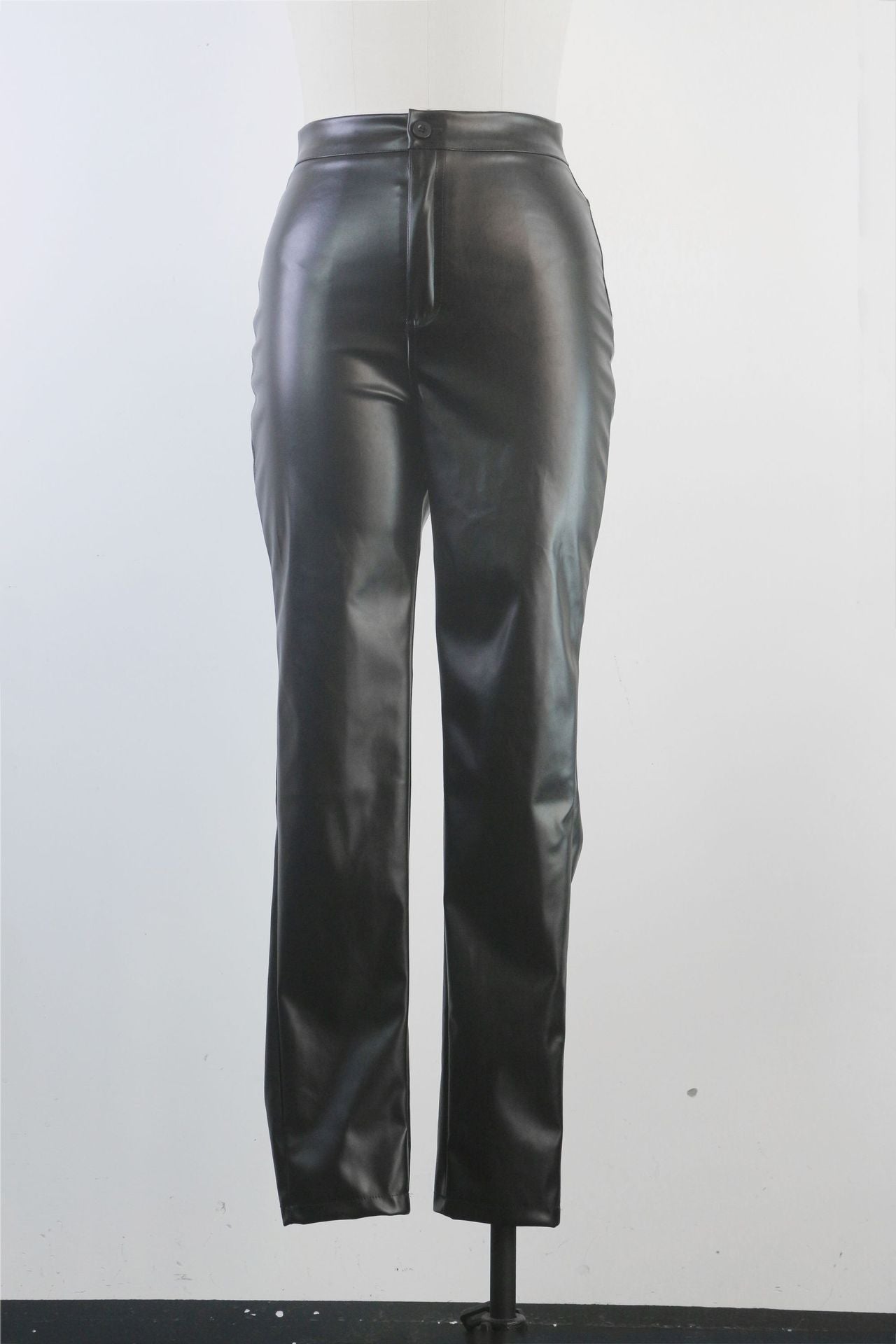 Trend Tight Fitting Pu Leather trousers Style all-match high waist pencil pants 13