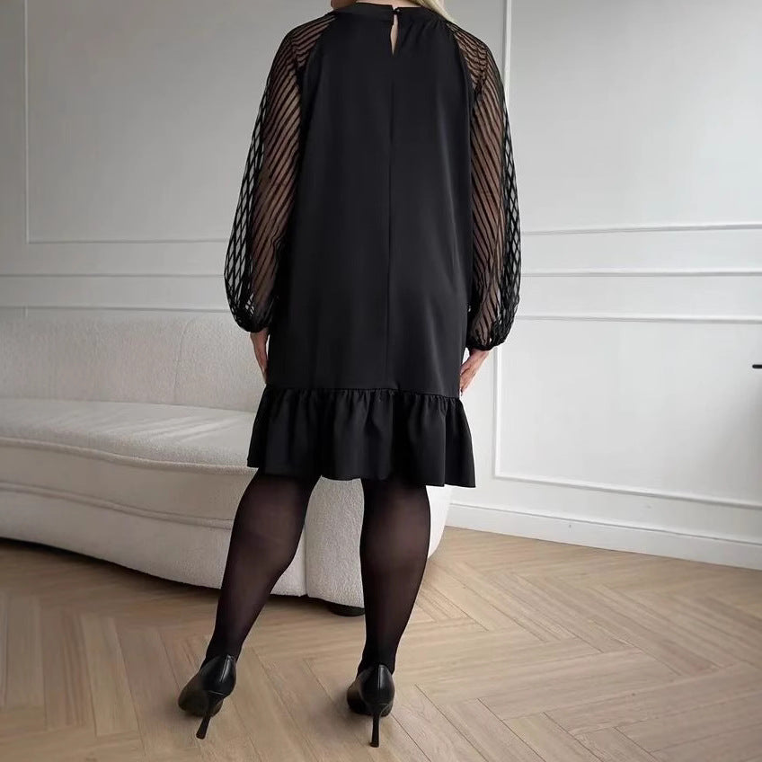 Spring Fashion Black Casual Dress