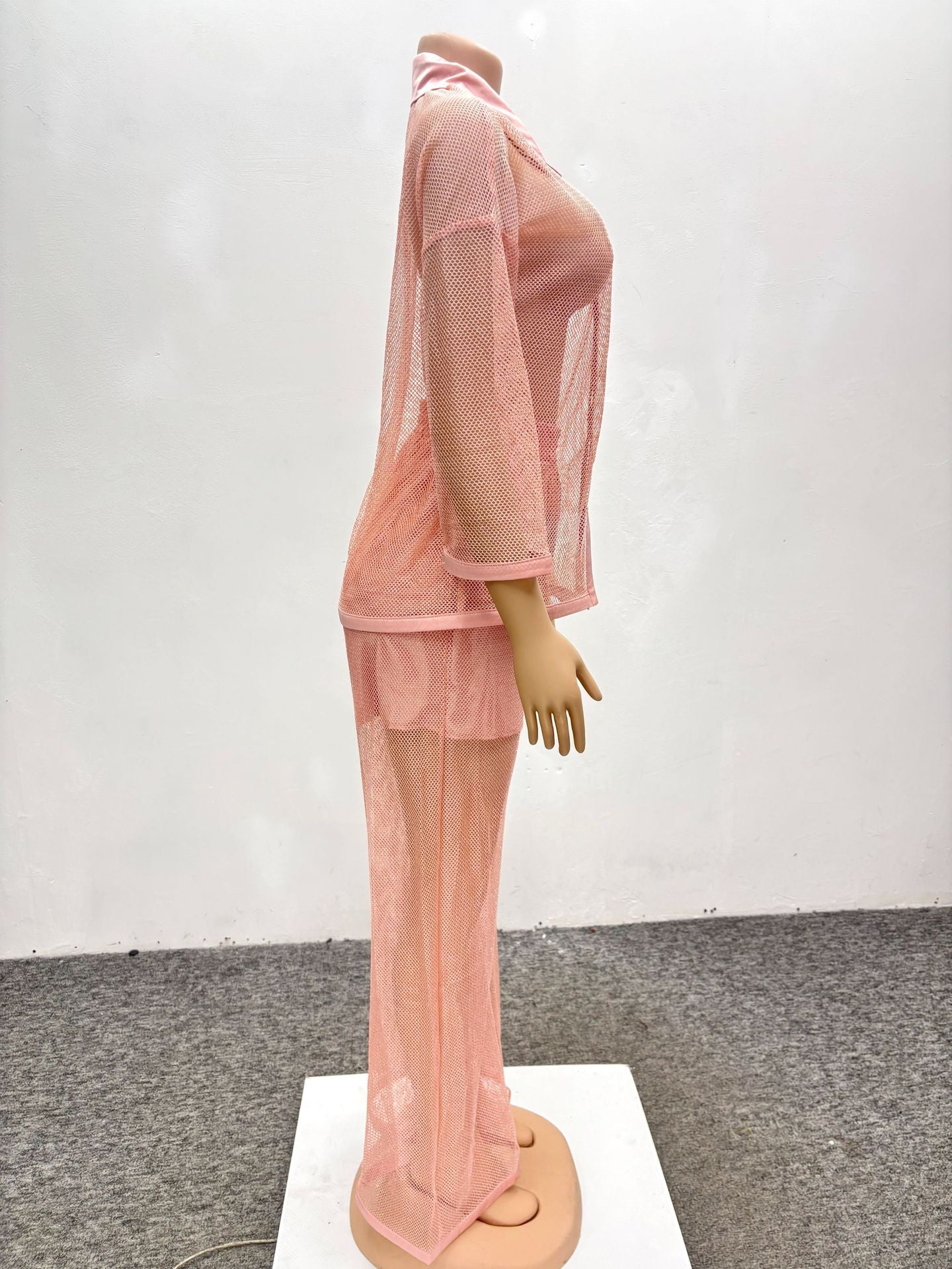 Plus Size Knit Cardigan Wide-Leg Trousers Two-Piece Set 6