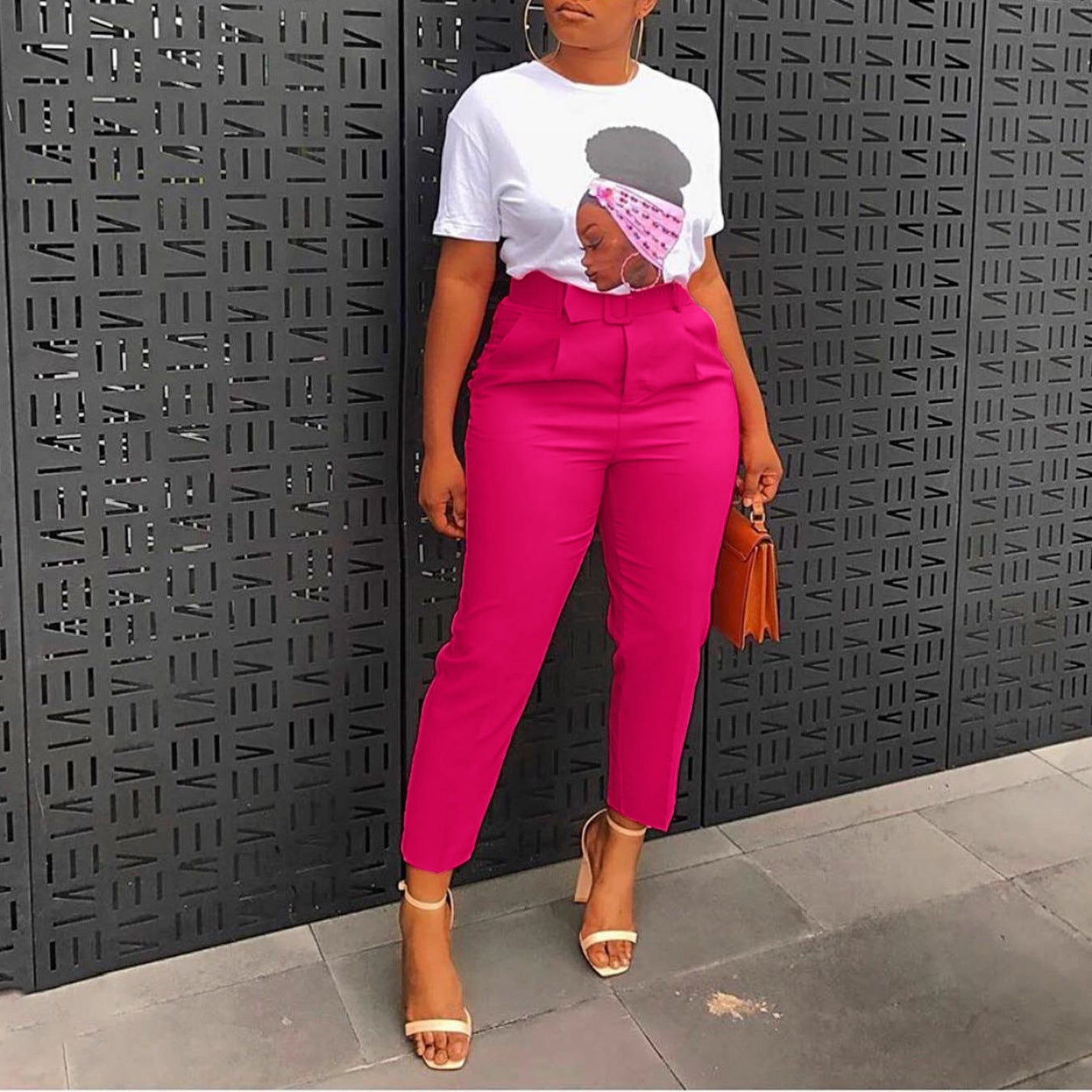 Autumn And Winter Chic Elegant OL Professional Trousers African High-Waist Casual Pants 12