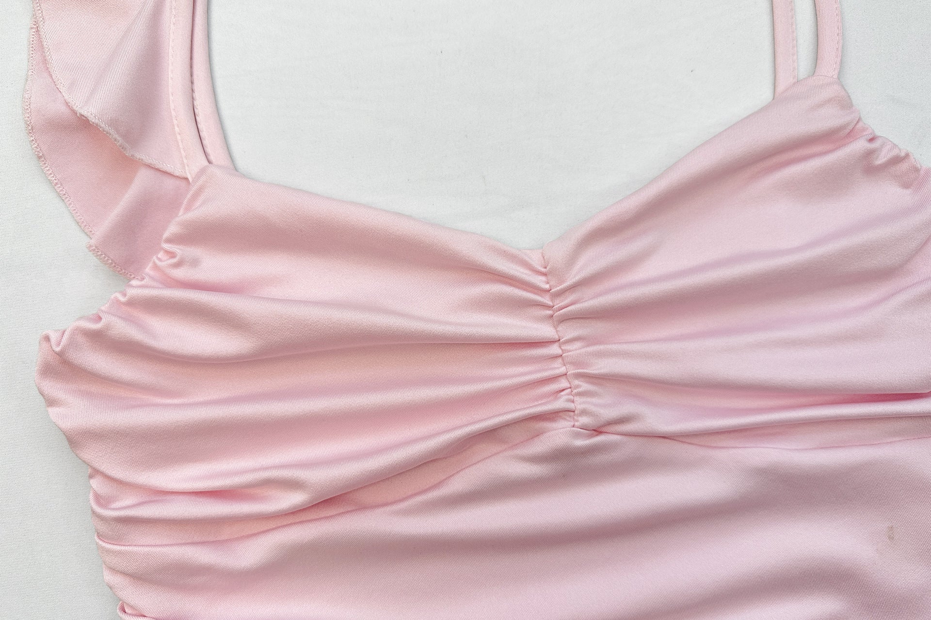 Sexy Draped Strap Bodycon Ruffle Two-Piece Skirt Set 10