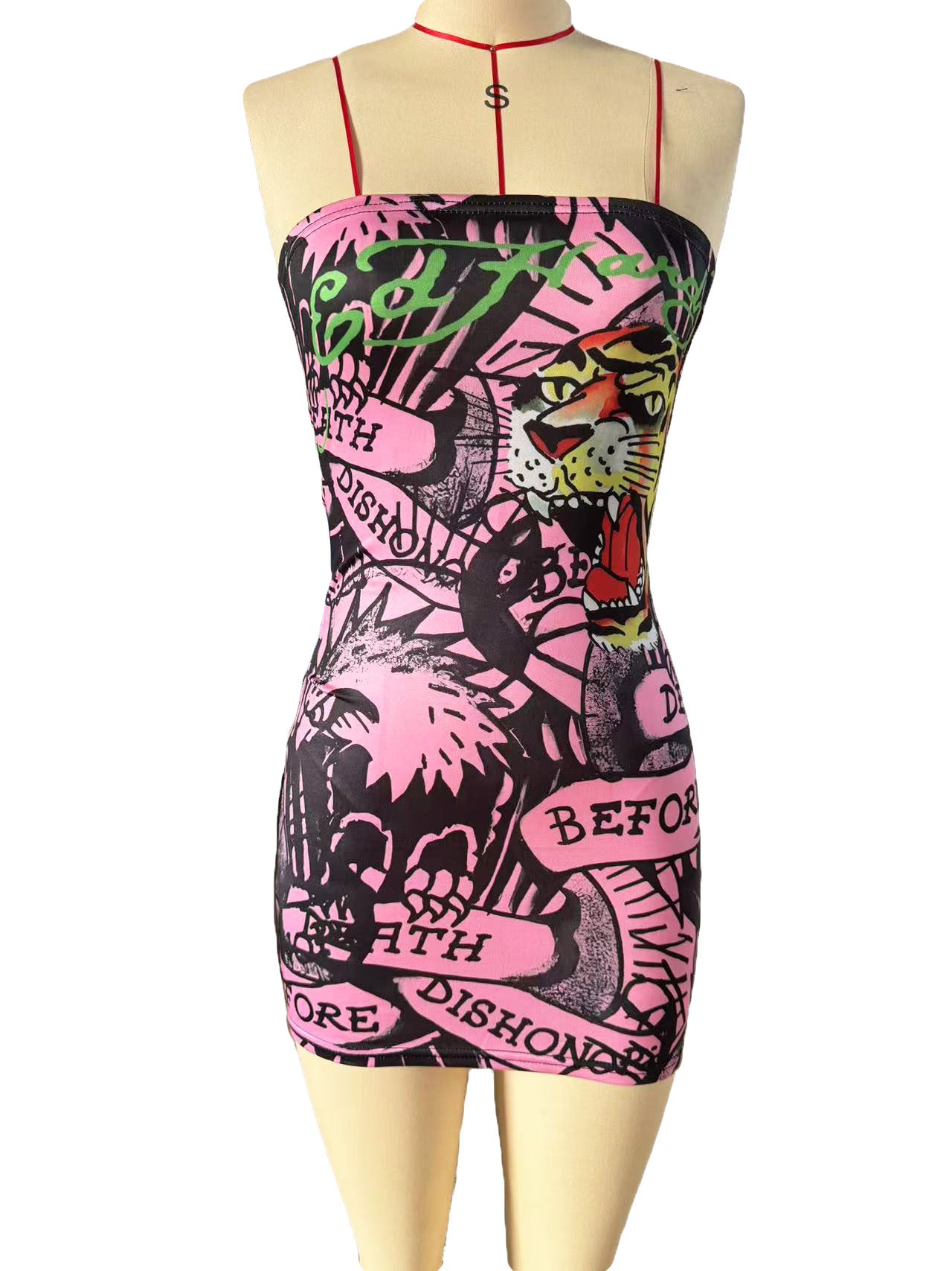 Summer Fashion Print strapless Sexy Dress 8