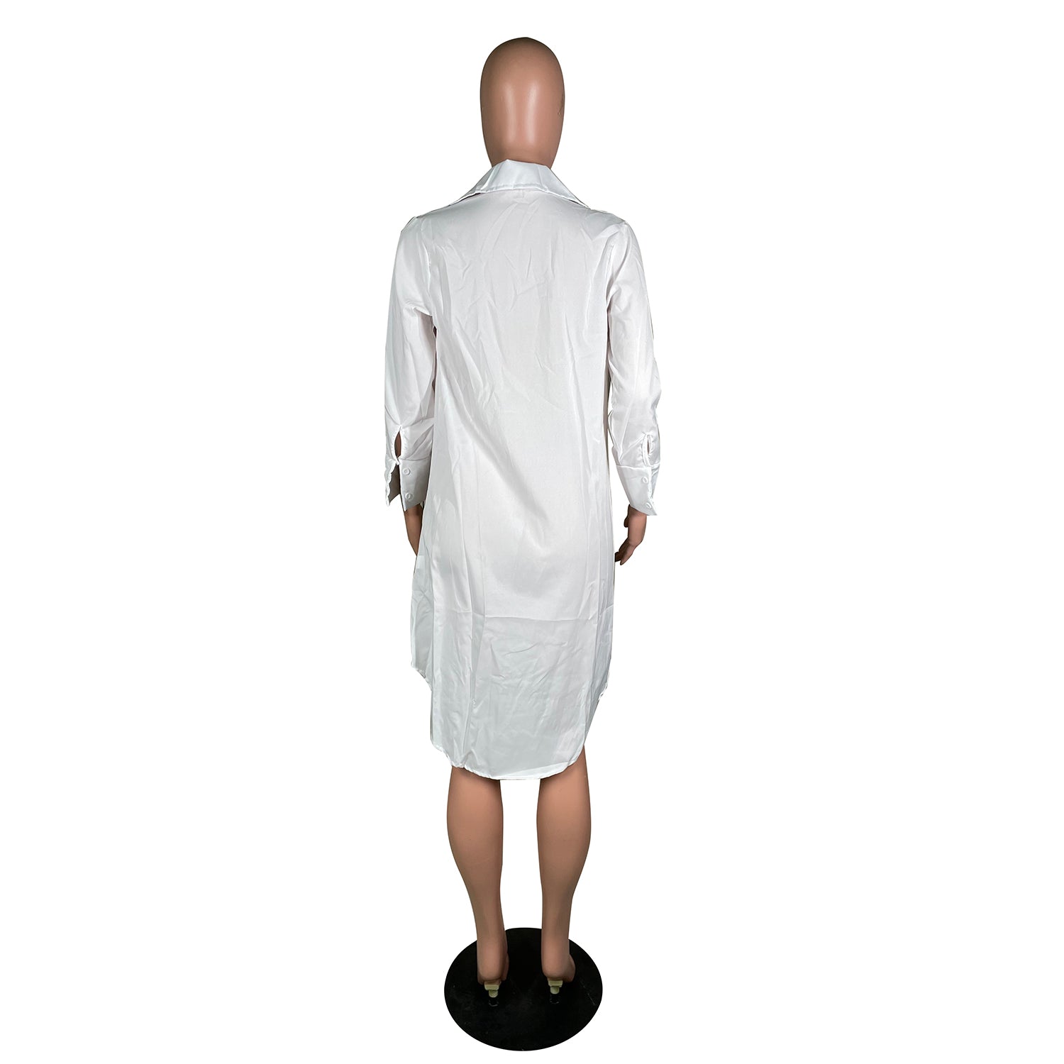 Women's nightclub low cut deep v sexy solid color dress 20