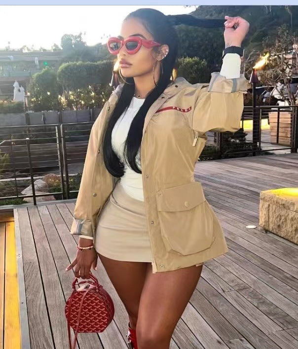 Autumn Winter Outdoor Jacket Fashion Letter Printed Coat 4