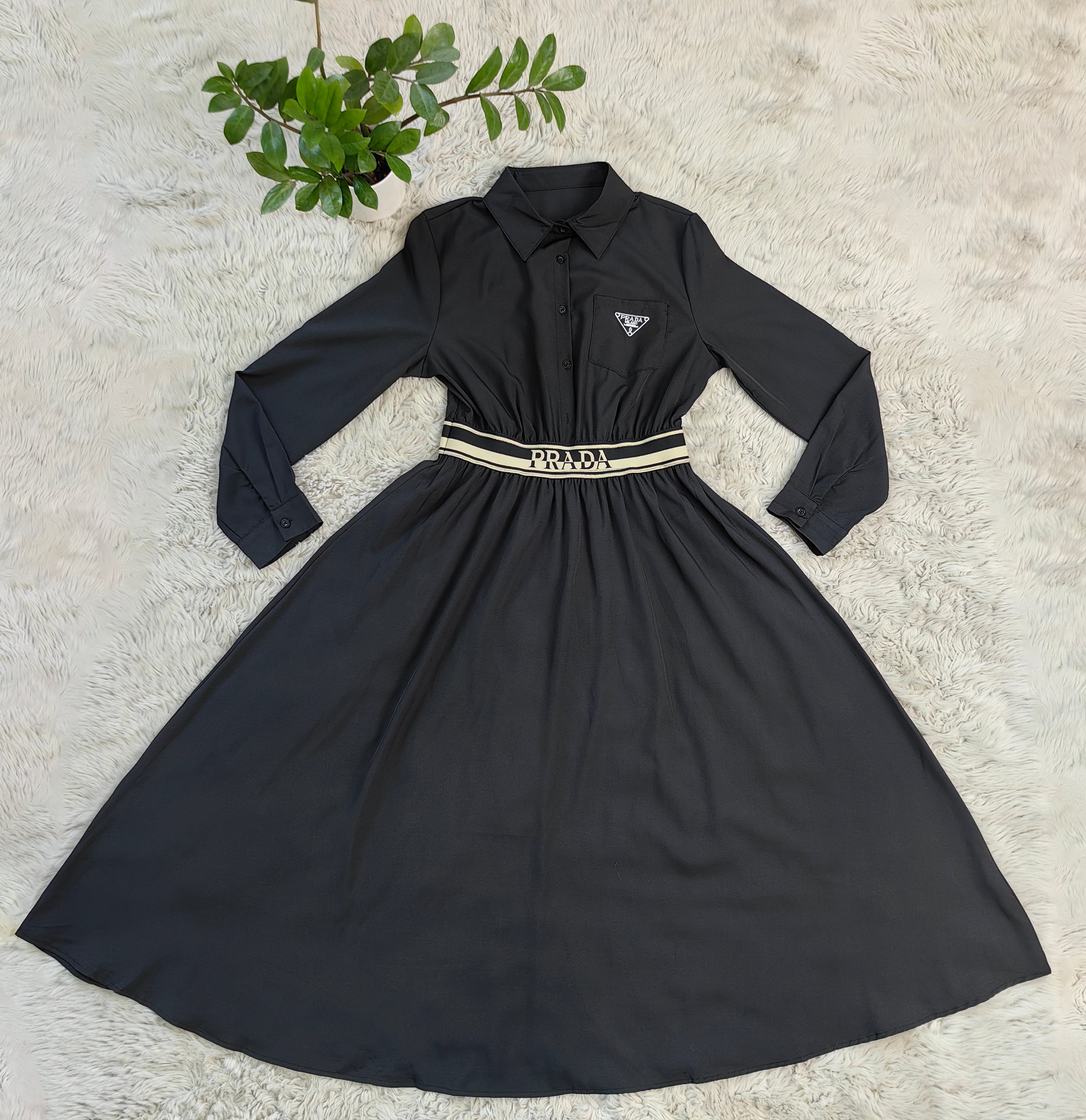 Women Autumn and Winter Elegant Shirt Dress (with Pockets) 13