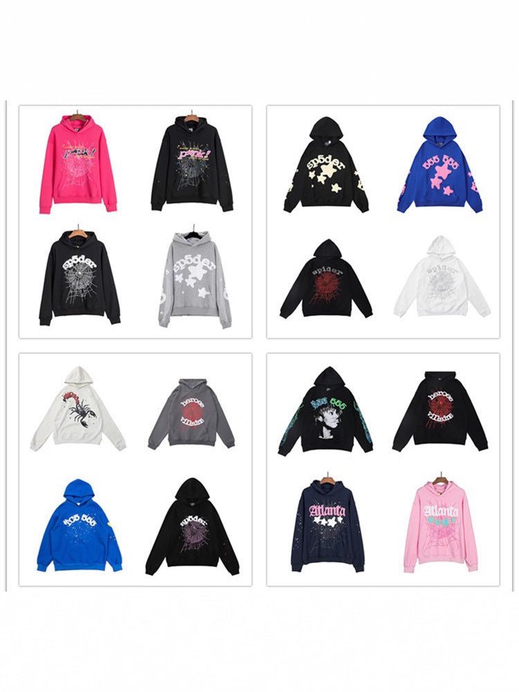 Hip-Hop Letter Print Long-Sleeved Hoodies 35