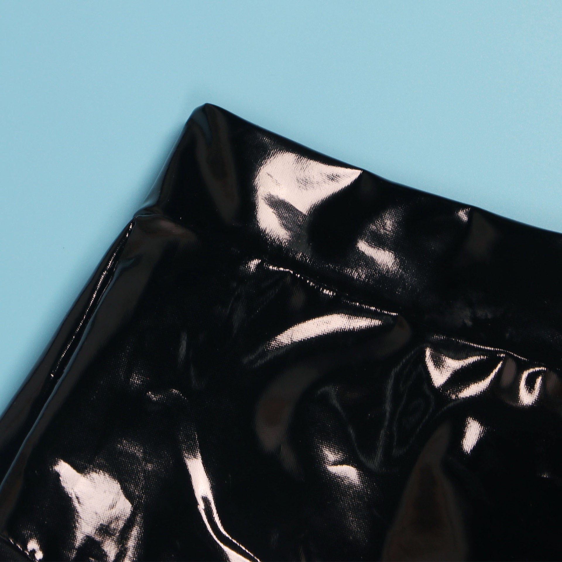 Women Sexy Patchwork Beaded Lace-Up Long Sleeve Crop Top and Shorts Two-piece Set 22