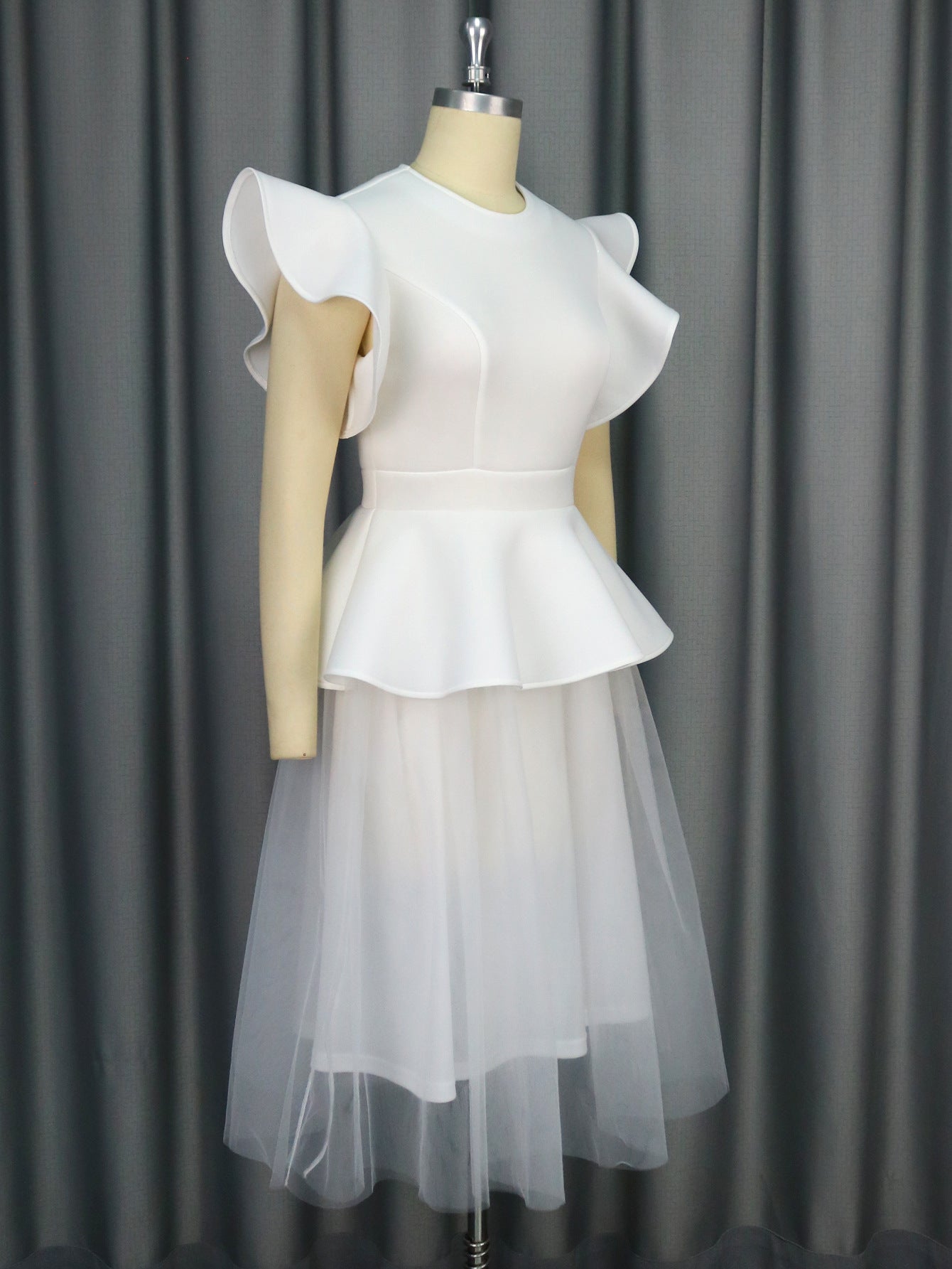 Puffy Ruffle Dress Cocktail & Wedding Party Gown 9