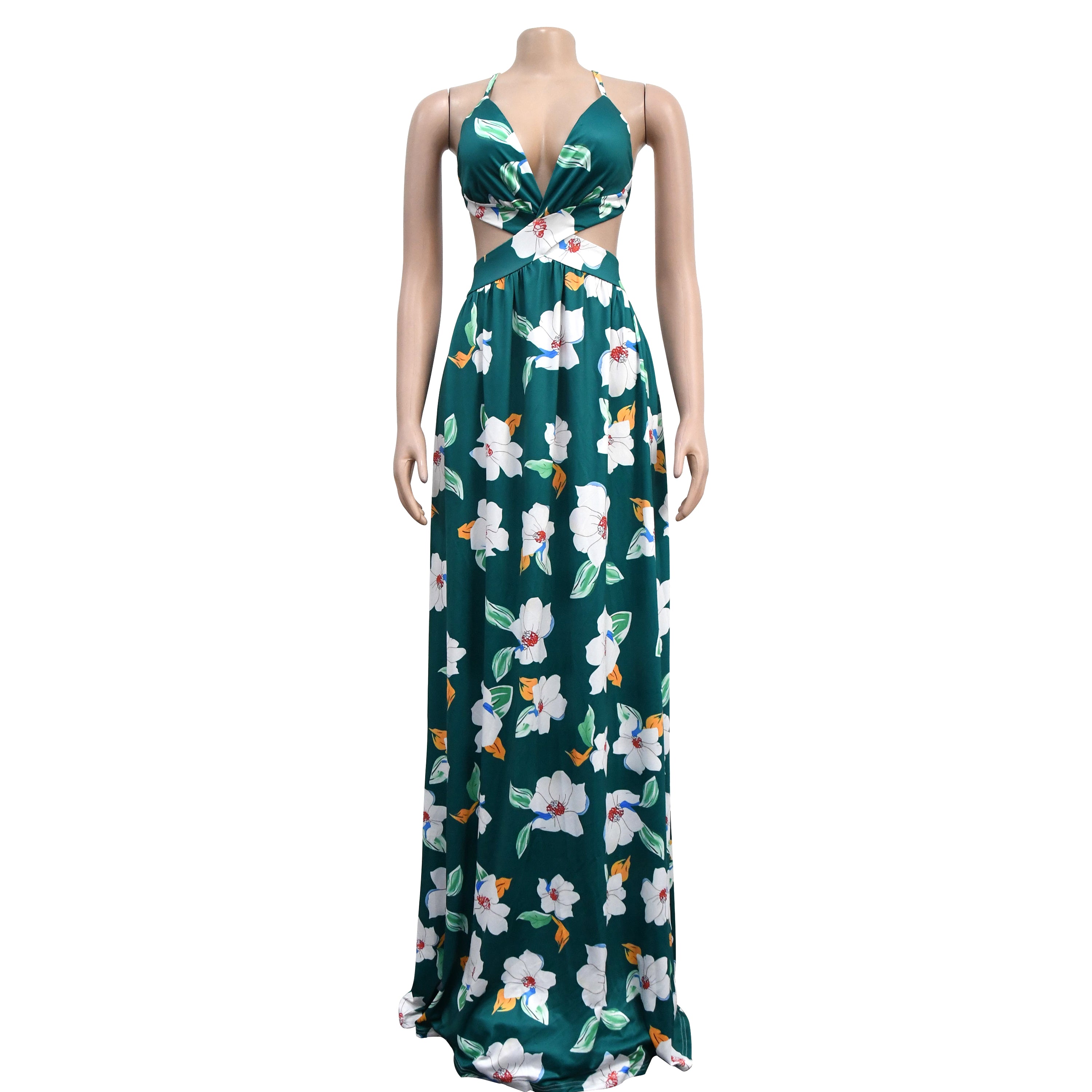 Women Summer Fashion Flower Print Sundress 8