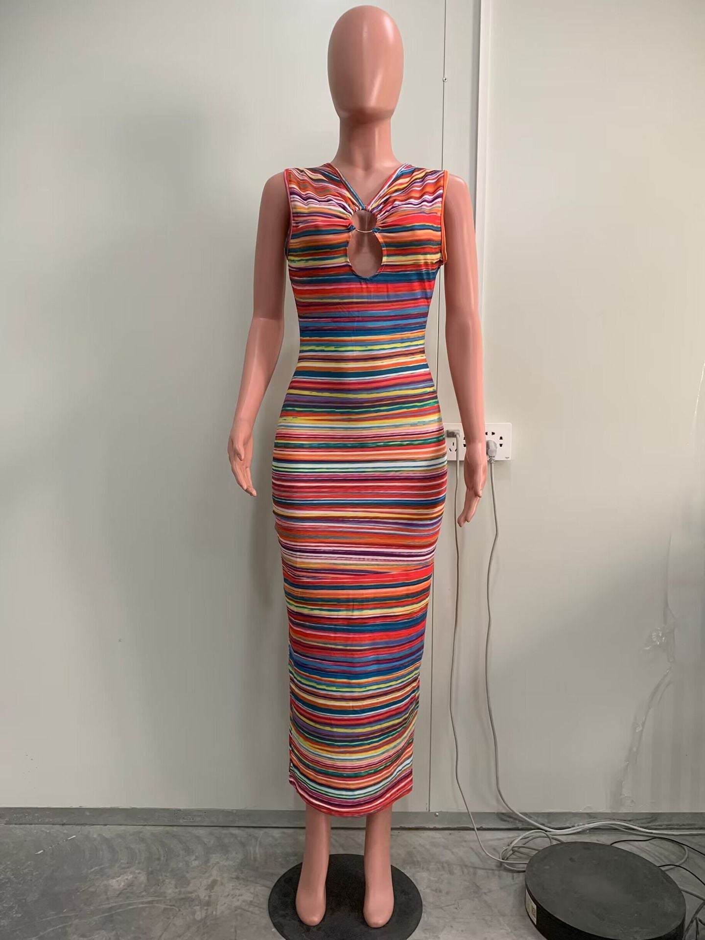 Summer Women's Digital Printing Sleeveless Sexy Dress 9