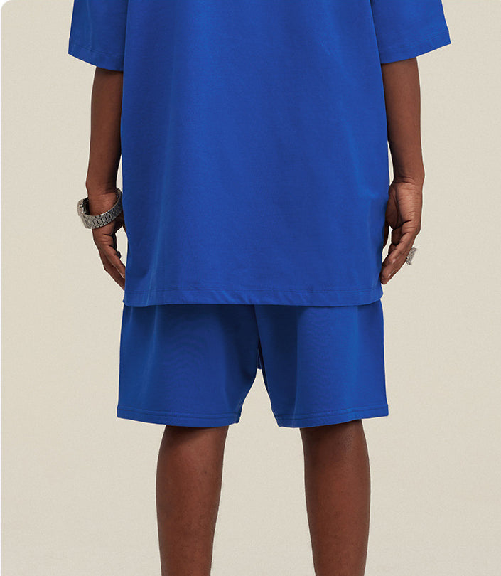 Summer Men's Solid Color Trendy Loose Casual Knee-Length Sports Shorts 24