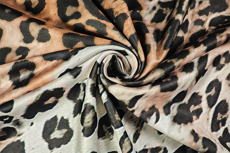 Women's Leopard Print Deep V-Neck Sleeveless Low Back Long Dress 16