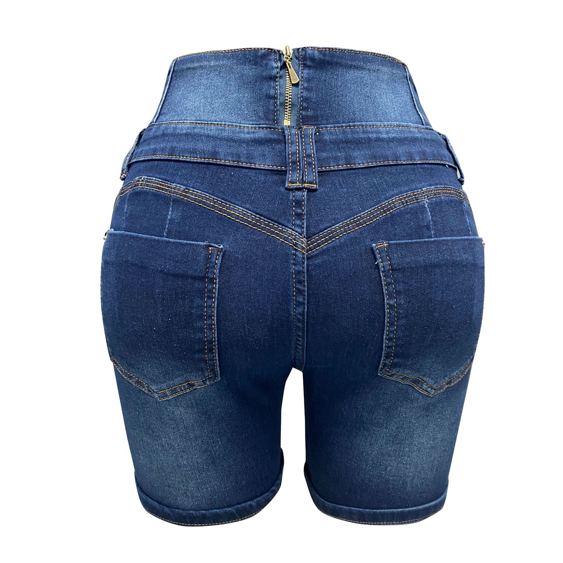 High Waisted Denim Shorts Women's Slim Fit Butt Lift Shorts Hot Shorts 10