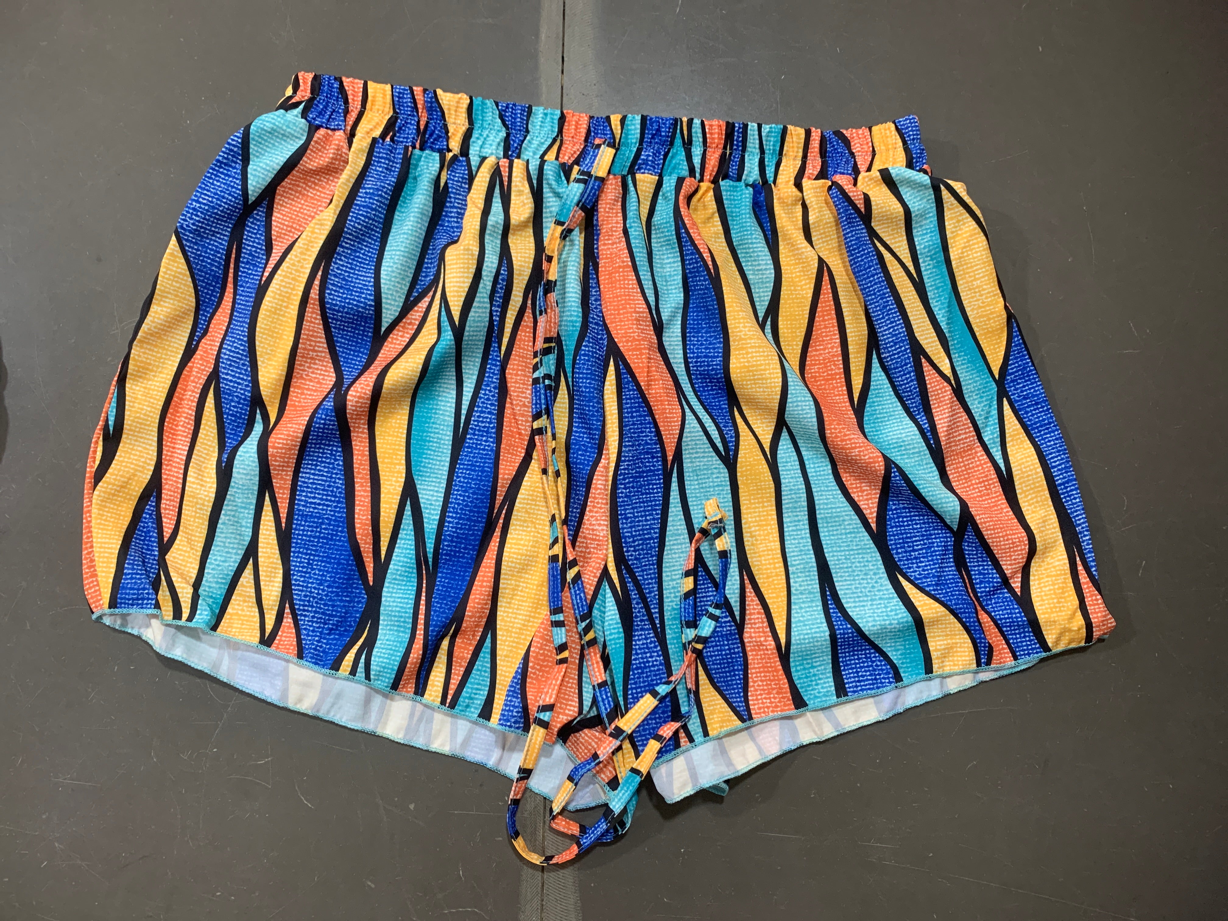 women's colorful printed shirt collar shorts set 9